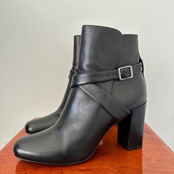 Saint Laurent Black Leather Ankle Boot - Picture 2 of 13